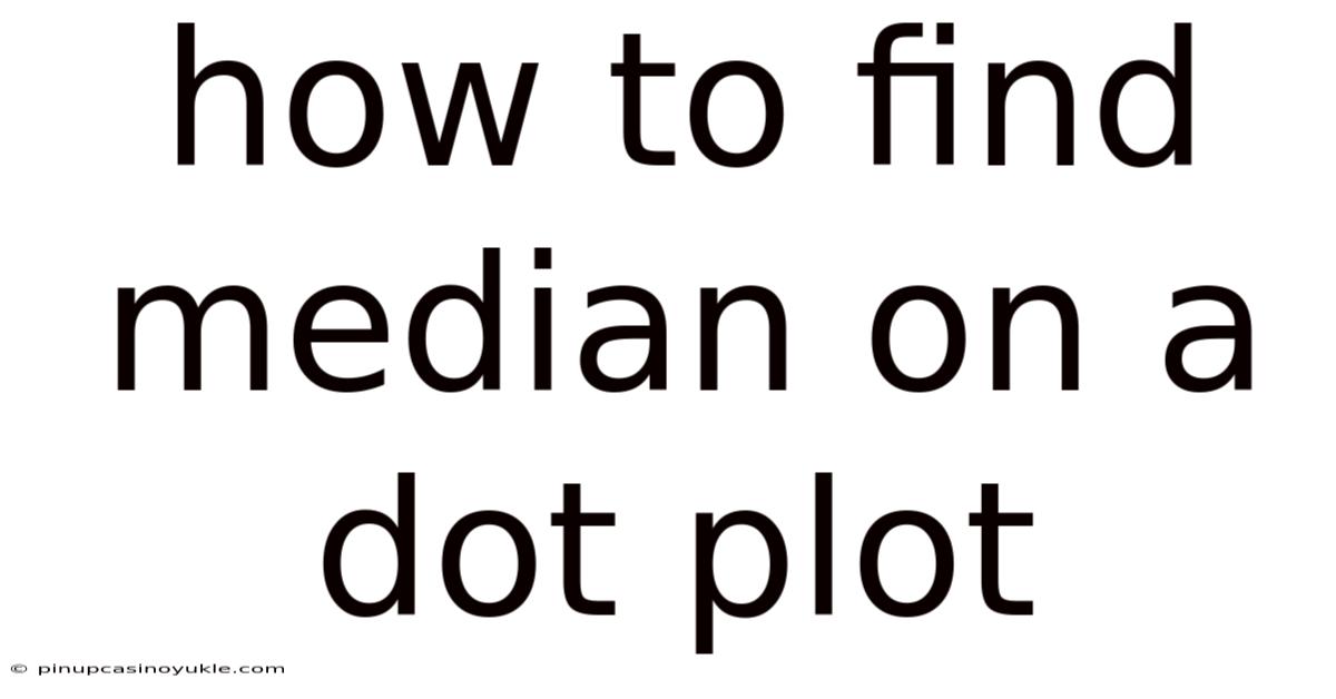 How To Find Median On A Dot Plot