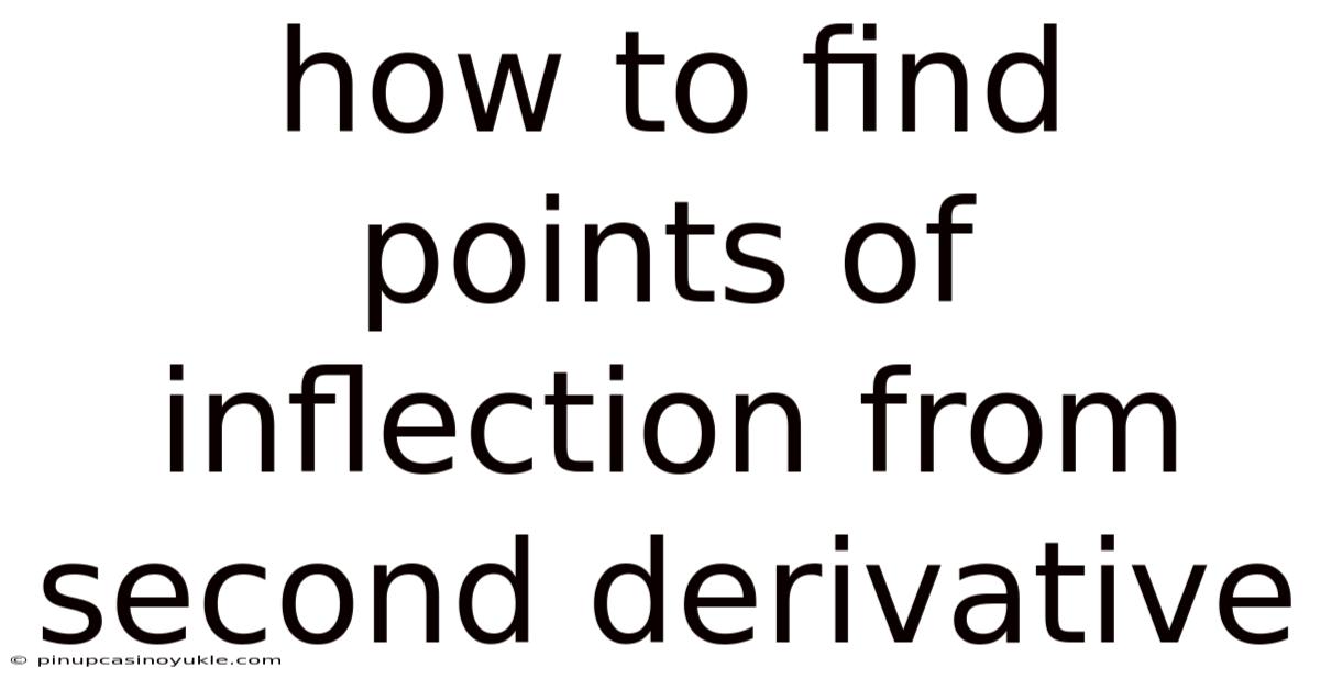 How To Find Points Of Inflection From Second Derivative