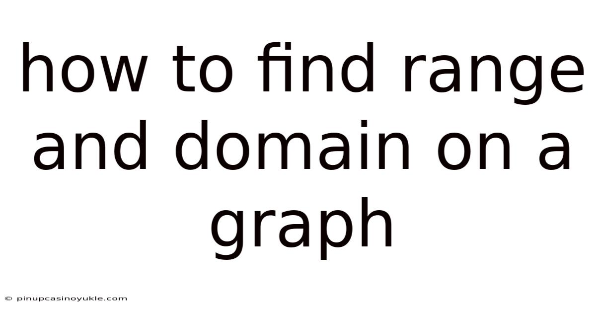 How To Find Range And Domain On A Graph
