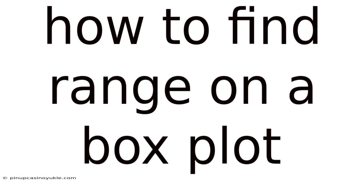 How To Find Range On A Box Plot