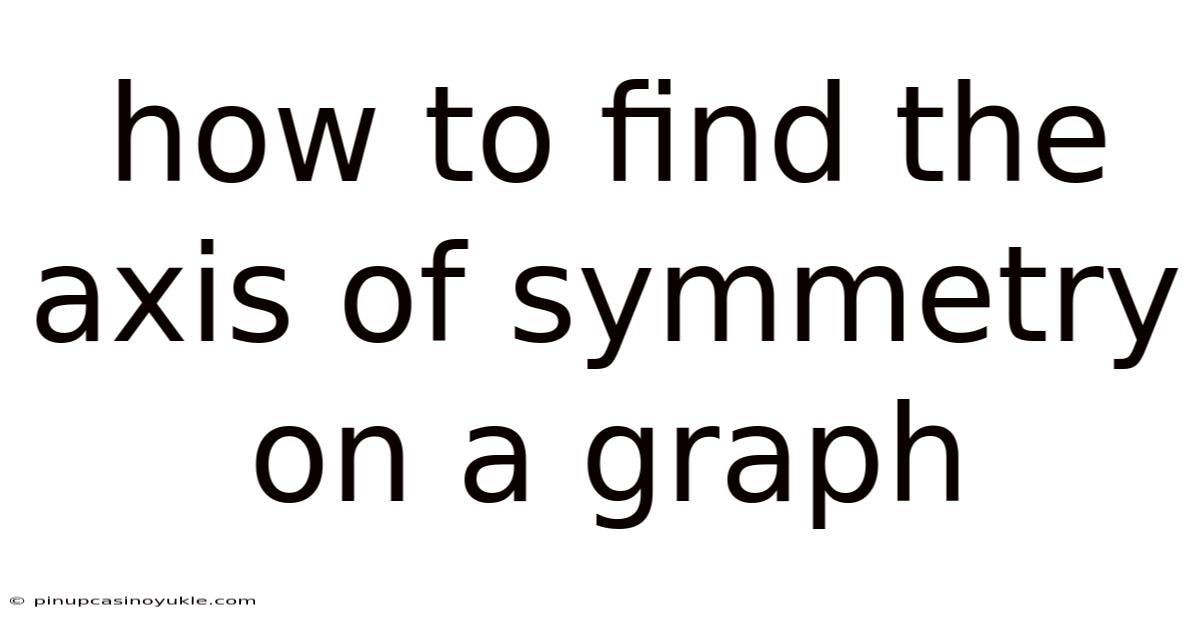 How To Find The Axis Of Symmetry On A Graph