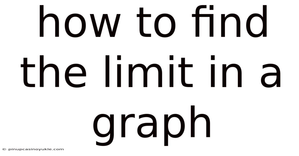 How To Find The Limit In A Graph