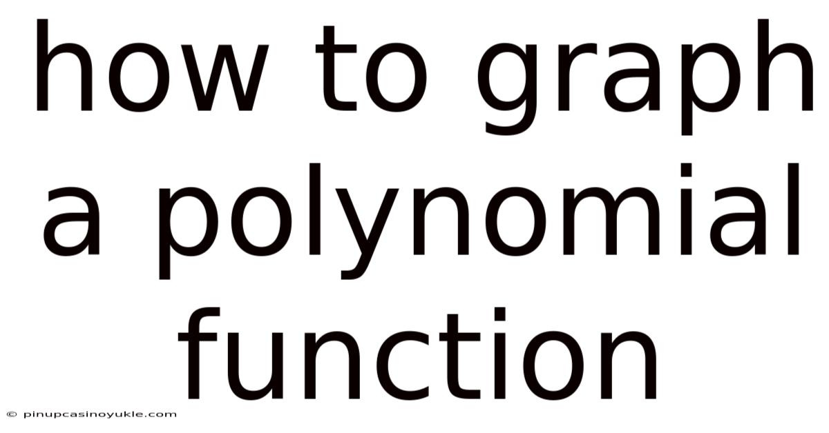 How To Graph A Polynomial Function