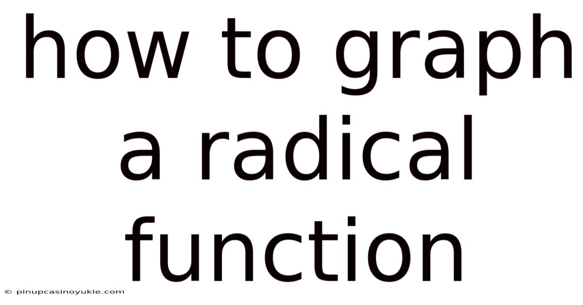 How To Graph A Radical Function