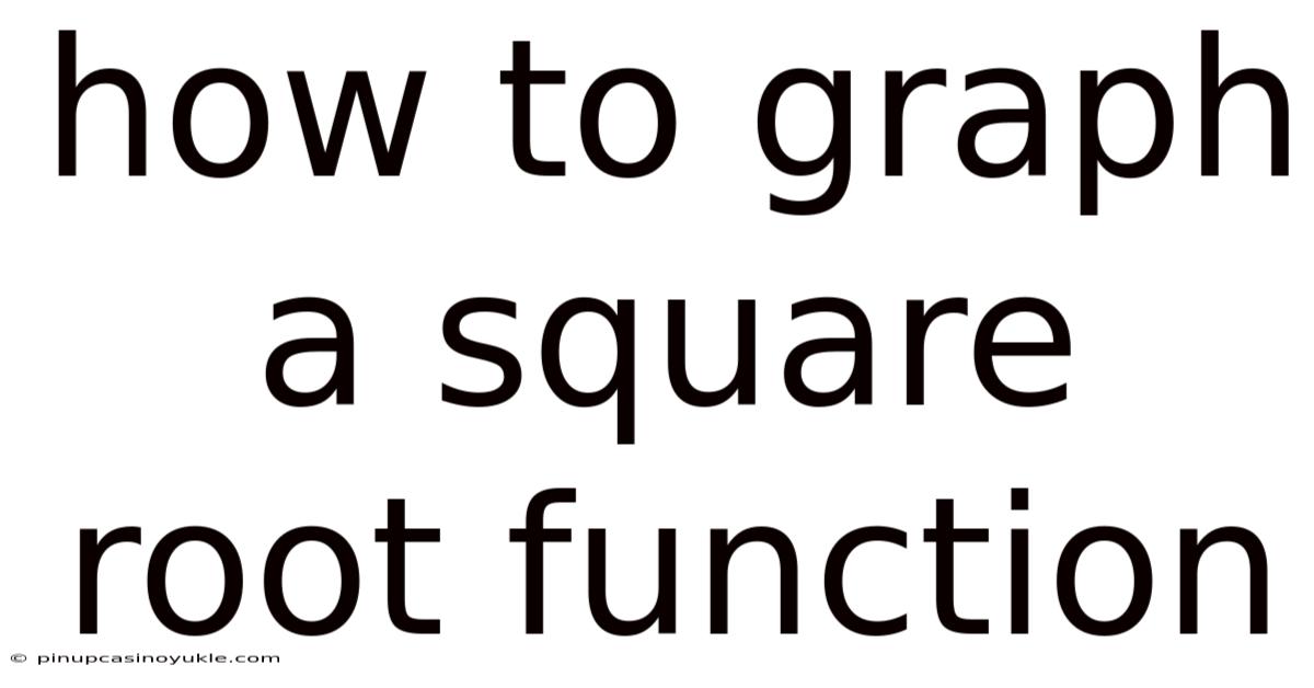 How To Graph A Square Root Function