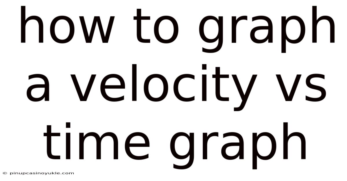 How To Graph A Velocity Vs Time Graph
