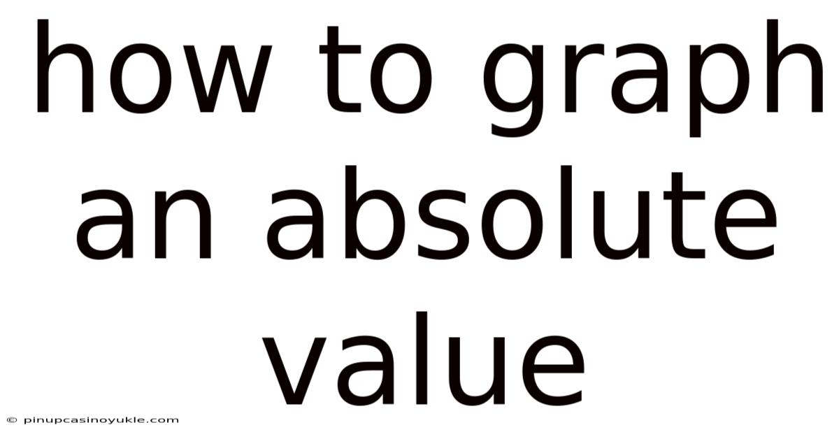 How To Graph An Absolute Value