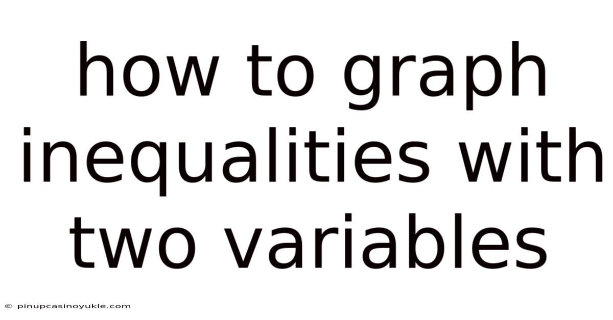 How To Graph Inequalities With Two Variables