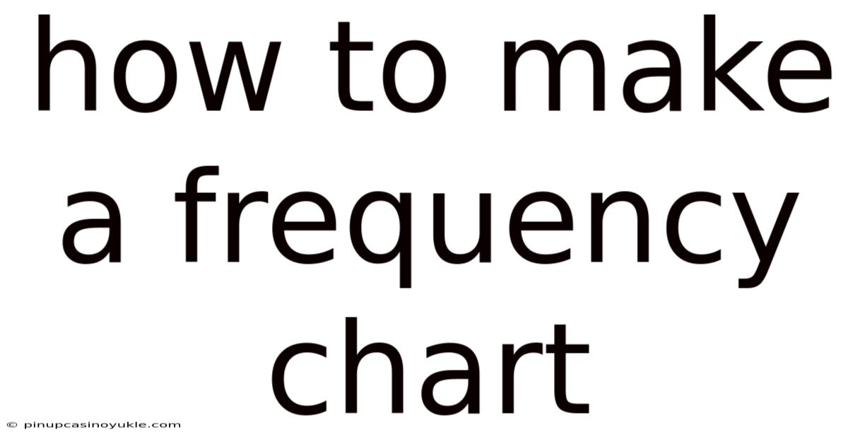 How To Make A Frequency Chart