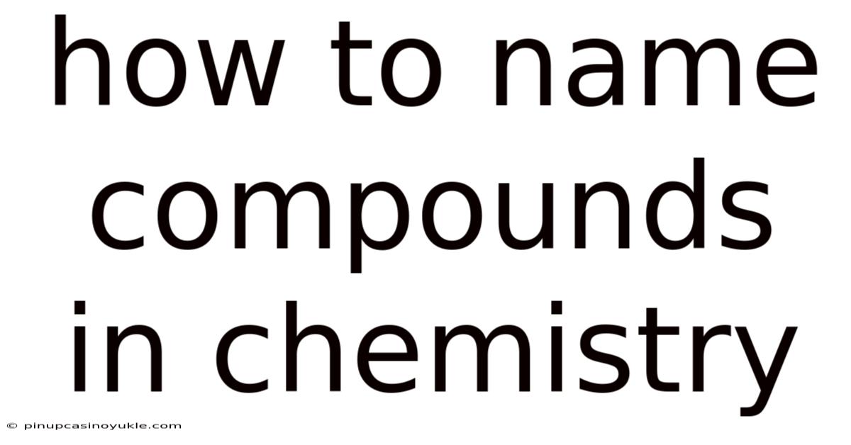 How To Name Compounds In Chemistry