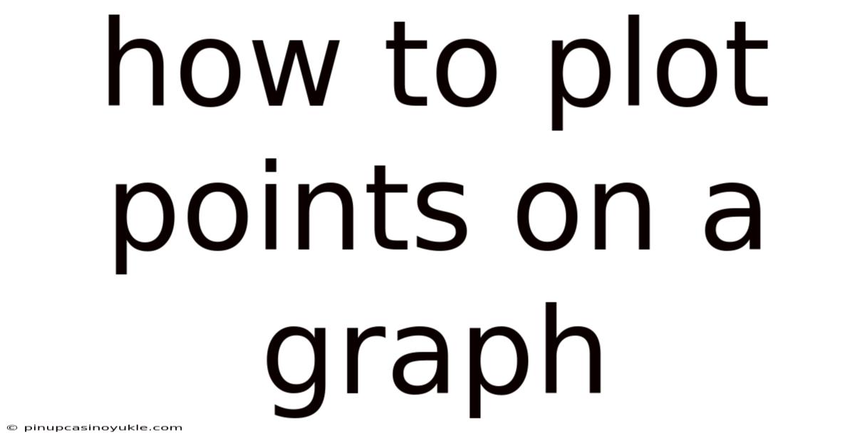 How To Plot Points On A Graph
