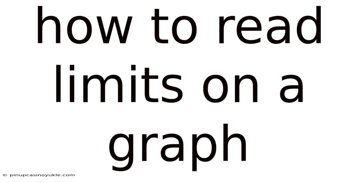 How To Read Limits On A Graph