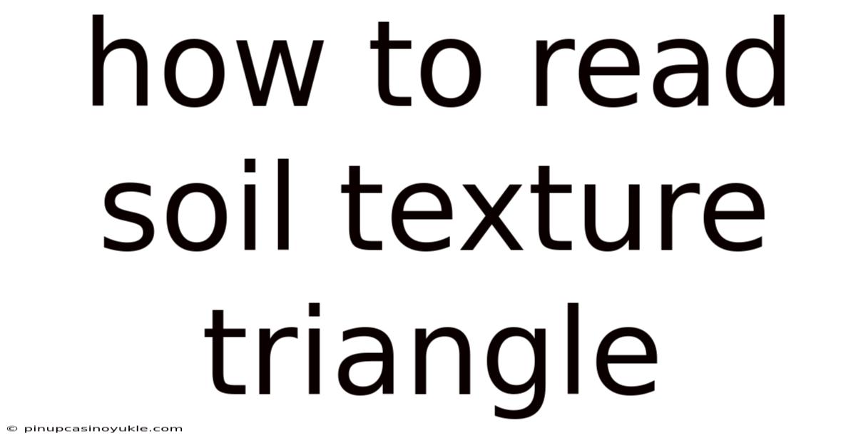 How To Read Soil Texture Triangle