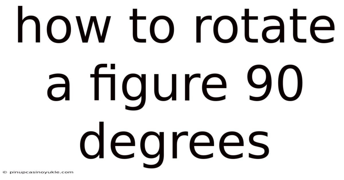 How To Rotate A Figure 90 Degrees