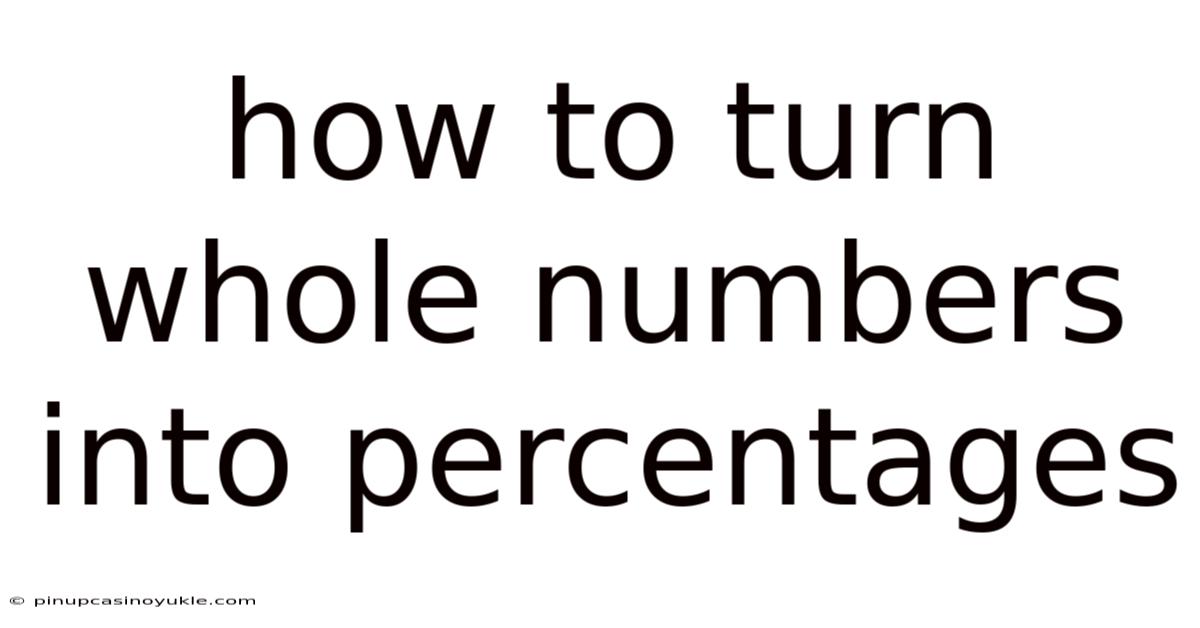 How To Turn Whole Numbers Into Percentages