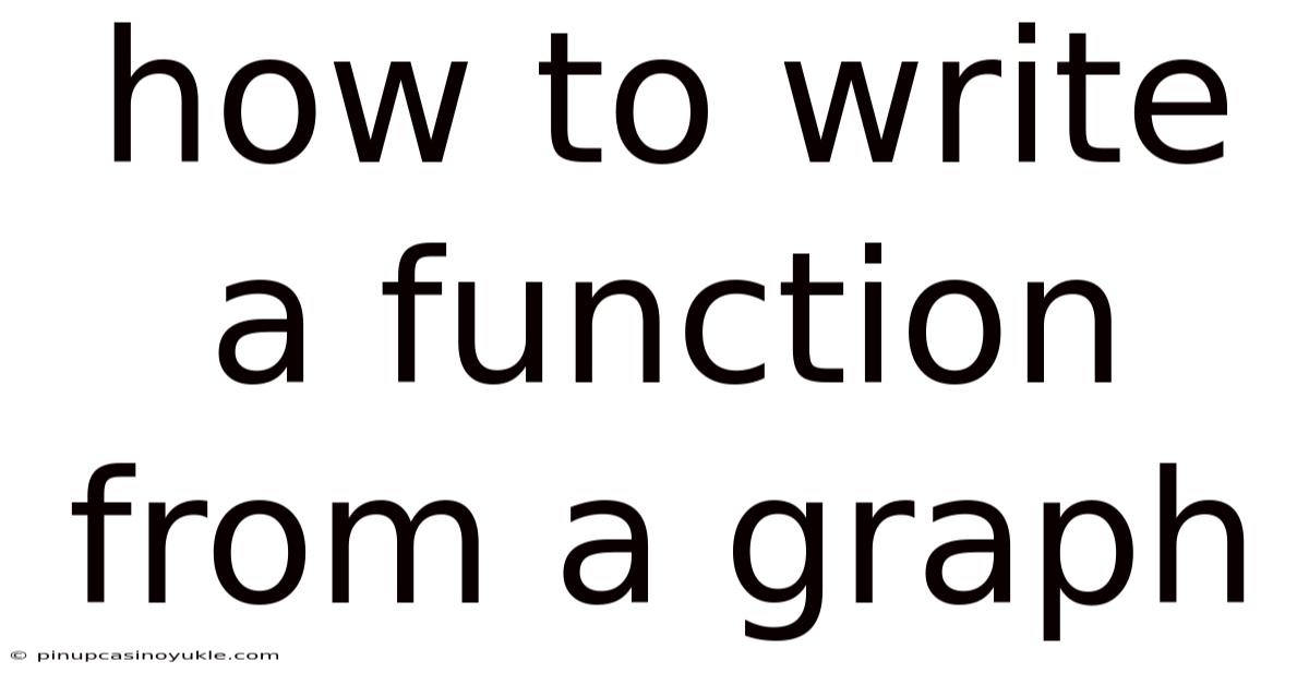 How To Write A Function From A Graph