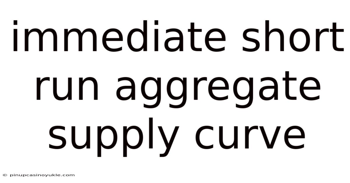 Immediate Short Run Aggregate Supply Curve