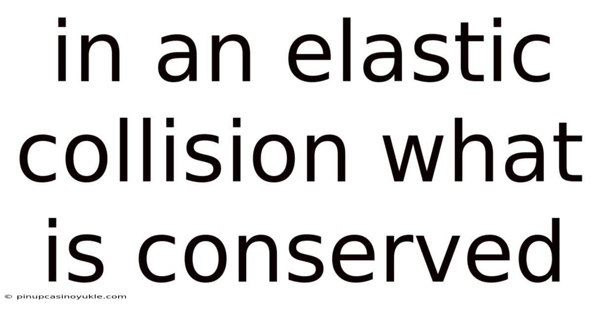 In An Elastic Collision What Is Conserved