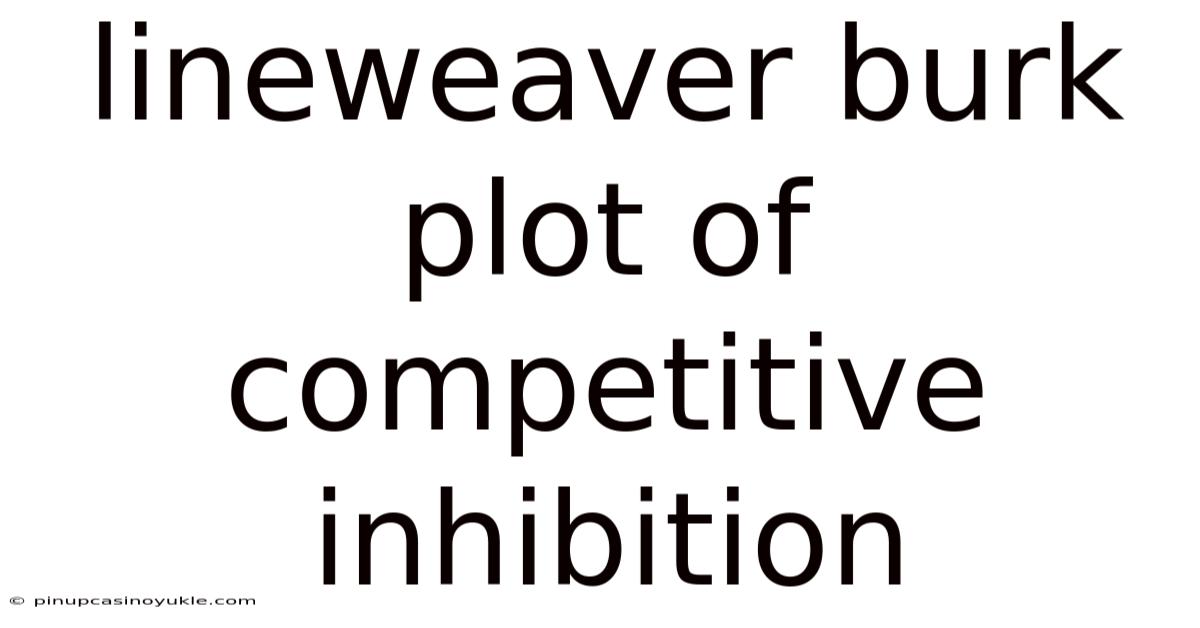 Lineweaver Burk Plot Of Competitive Inhibition