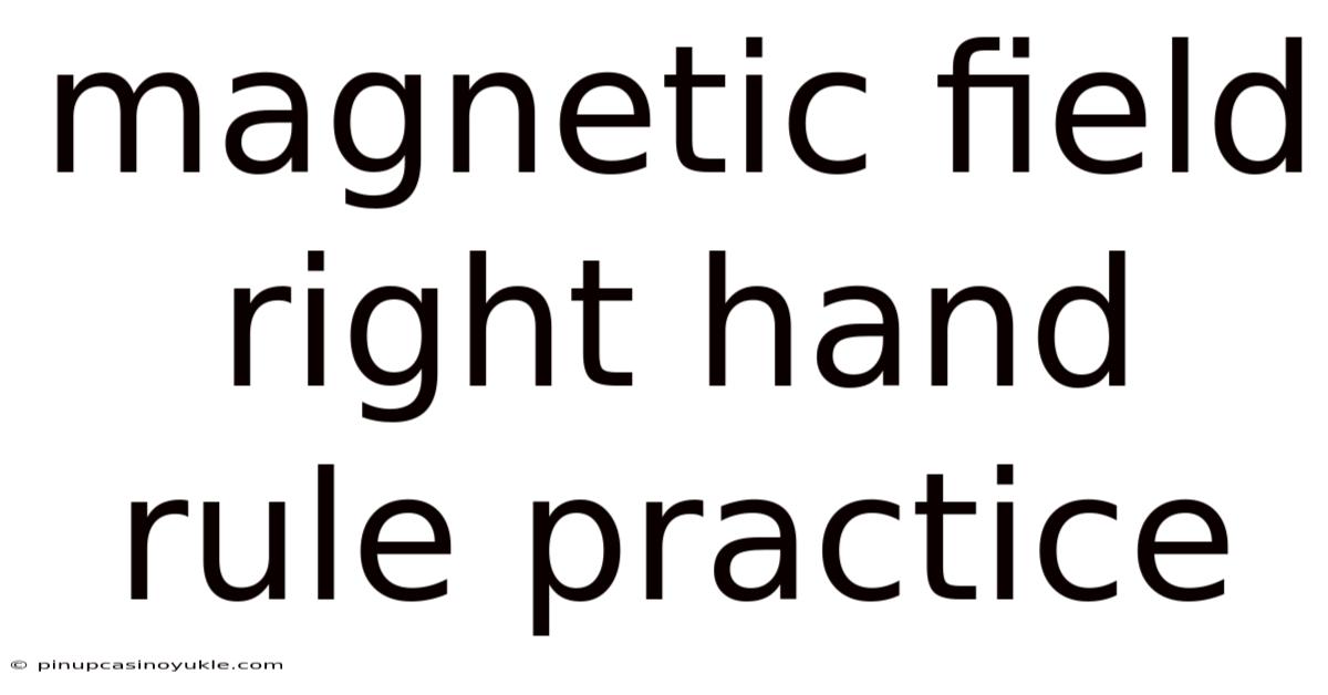 Magnetic Field Right Hand Rule Practice