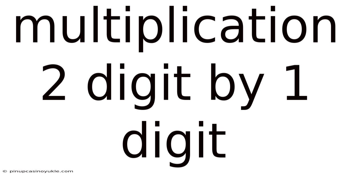 Multiplication 2 Digit By 1 Digit