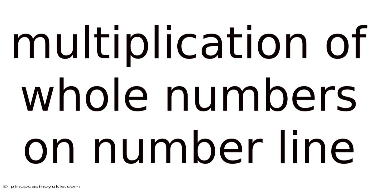 Multiplication Of Whole Numbers On Number Line