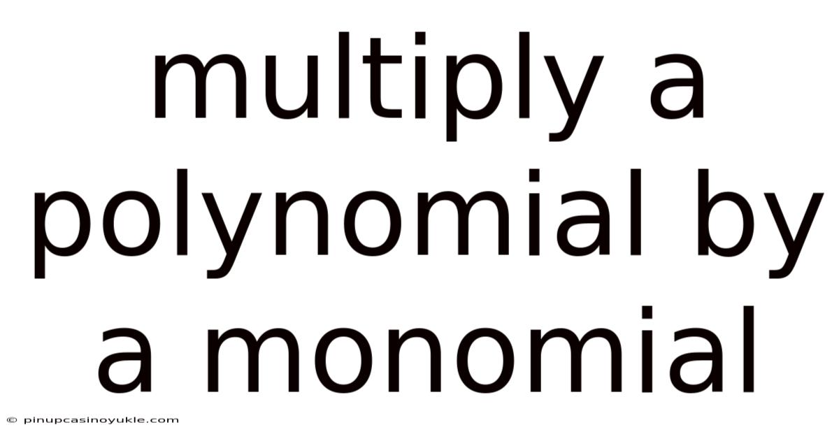 Multiply A Polynomial By A Monomial