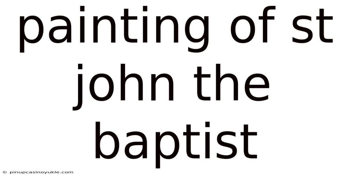 Painting Of St John The Baptist