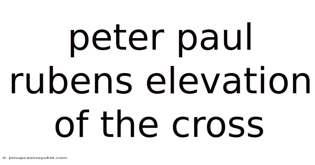 Peter Paul Rubens Elevation Of The Cross