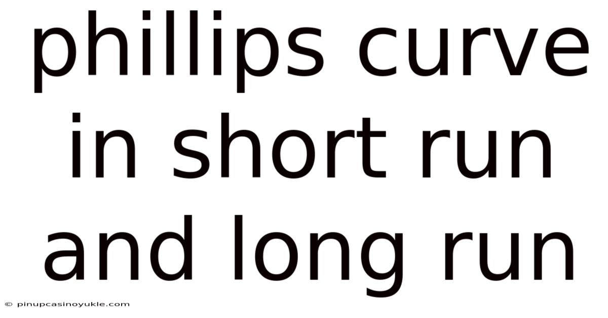 Phillips Curve In Short Run And Long Run