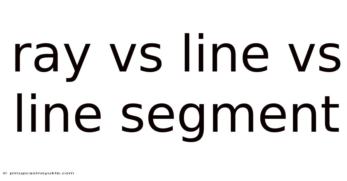 Ray Vs Line Vs Line Segment