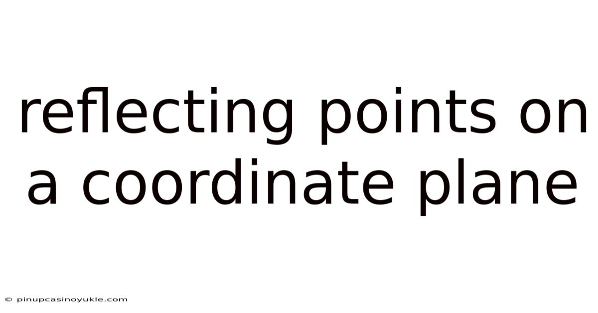 Reflecting Points On A Coordinate Plane