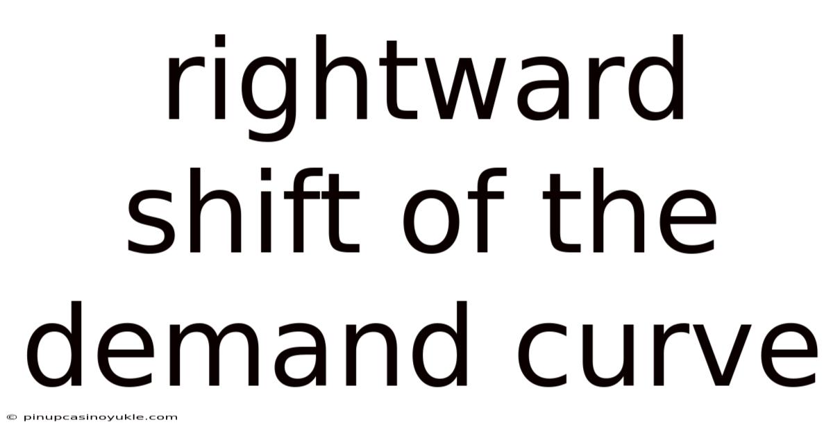 Rightward Shift Of The Demand Curve