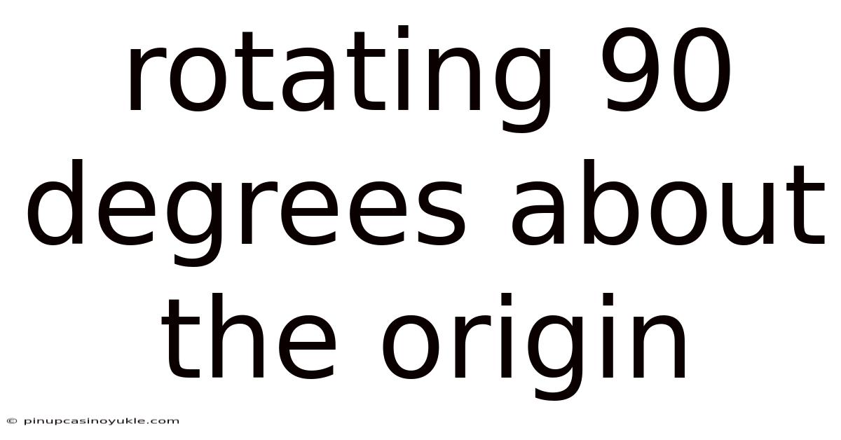 Rotating 90 Degrees About The Origin