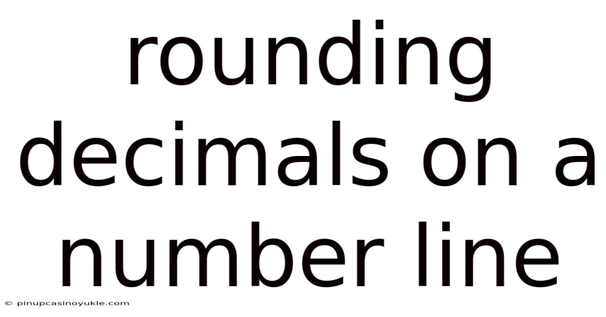 Rounding Decimals On A Number Line