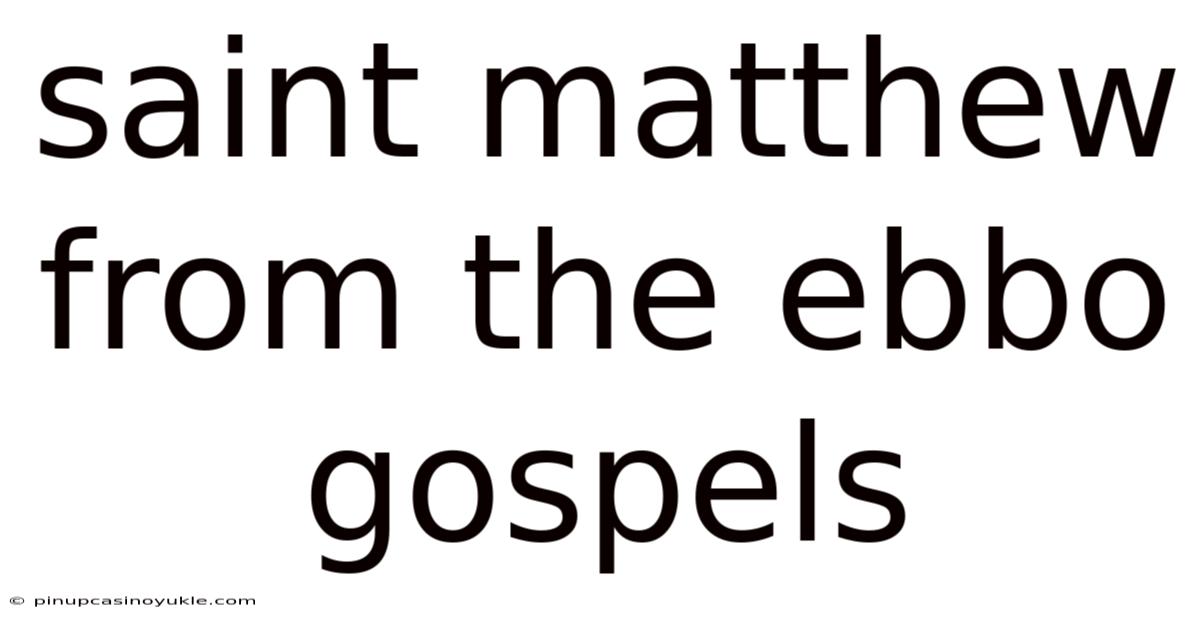 Saint Matthew From The Ebbo Gospels
