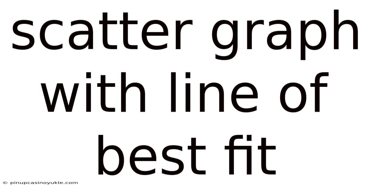 Scatter Graph With Line Of Best Fit