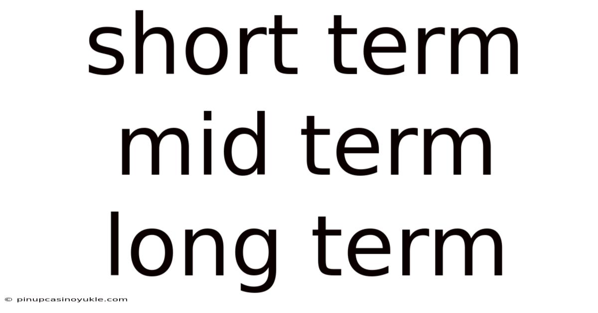 Short Term Mid Term Long Term