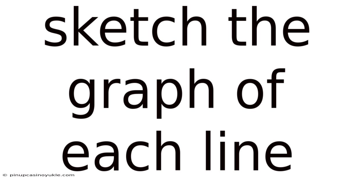 Sketch The Graph Of Each Line
