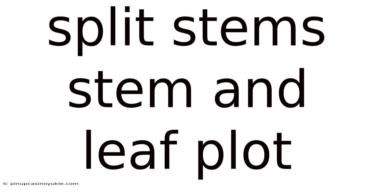 Split Stems Stem And Leaf Plot