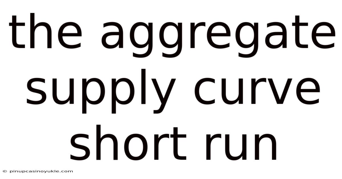 The Aggregate Supply Curve Short Run
