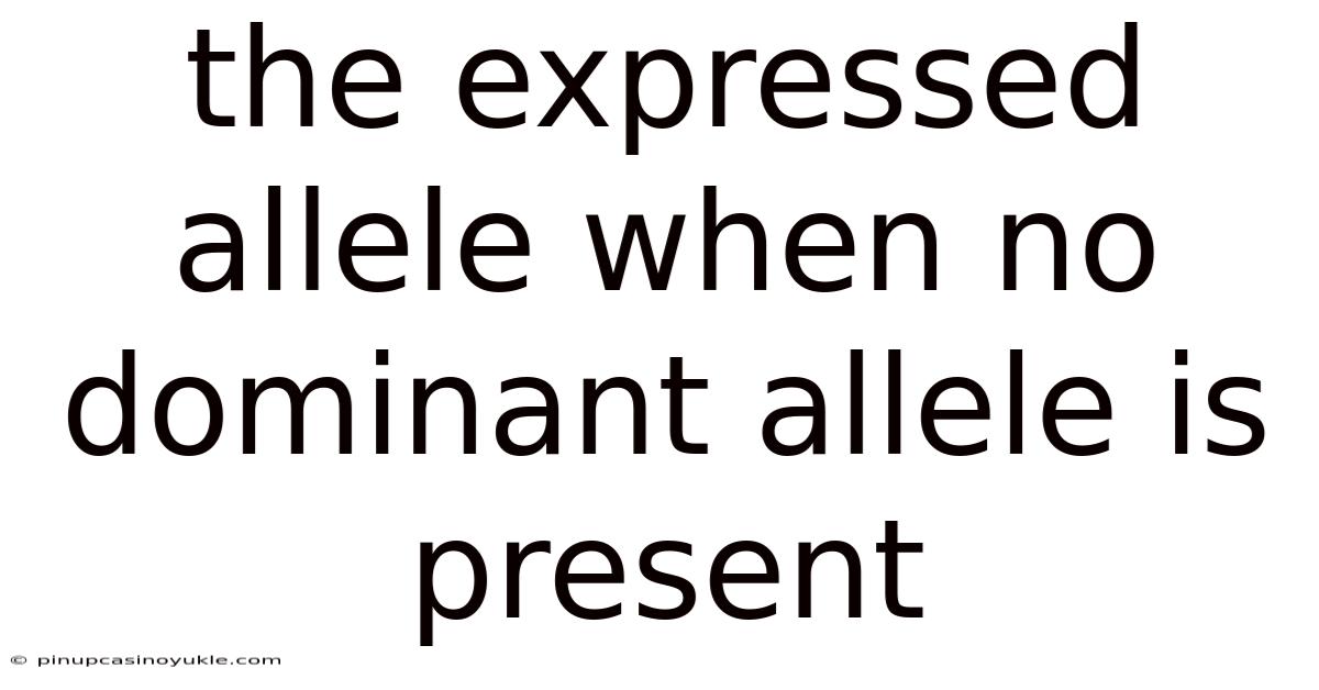 The Expressed Allele When No Dominant Allele Is Present