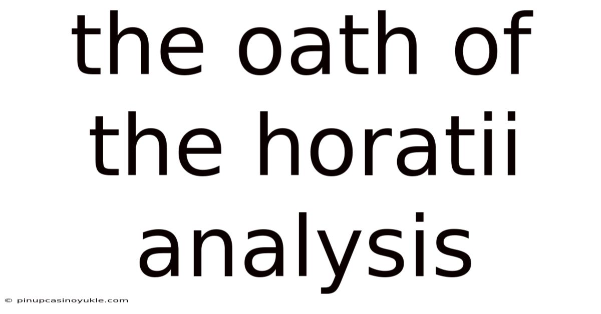 The Oath Of The Horatii Analysis