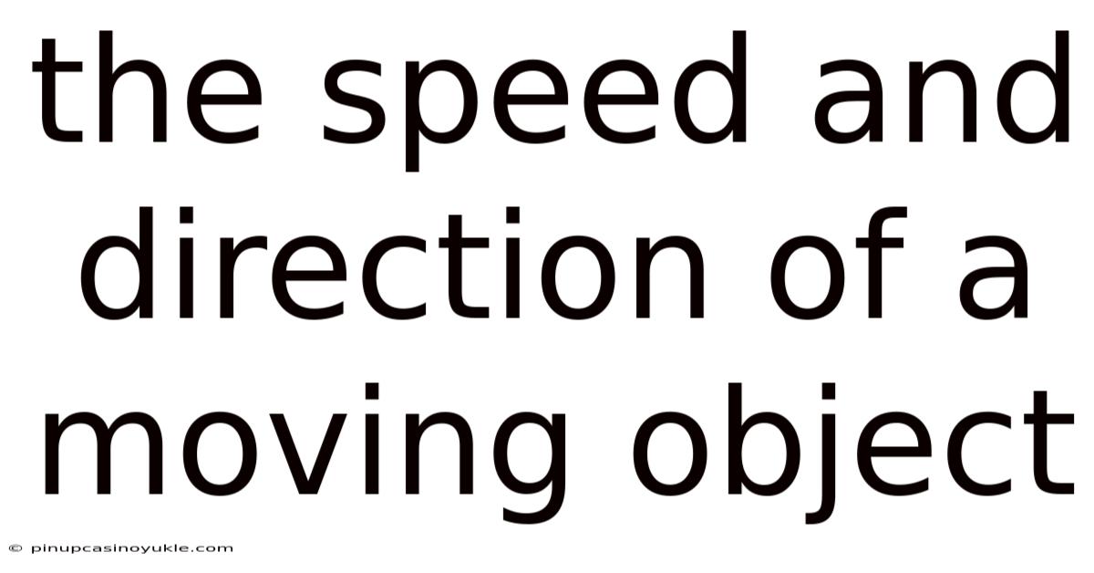 The Speed And Direction Of A Moving Object