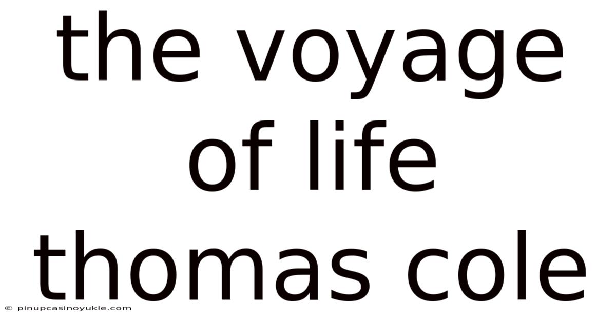 The Voyage Of Life Thomas Cole