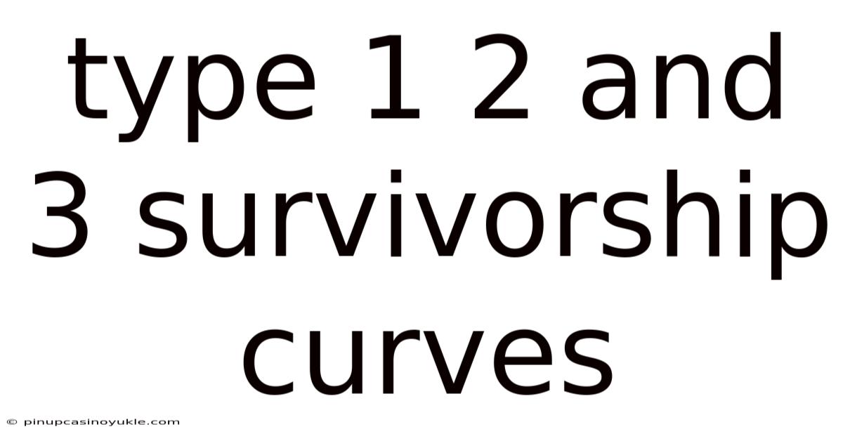 Type 1 2 And 3 Survivorship Curves