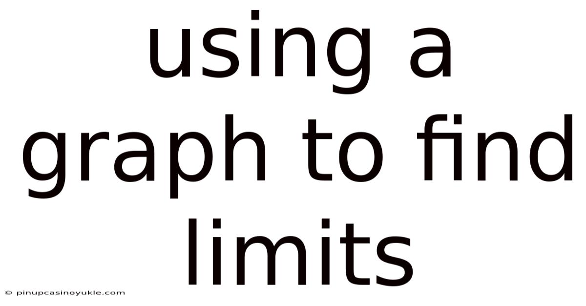 Using A Graph To Find Limits
