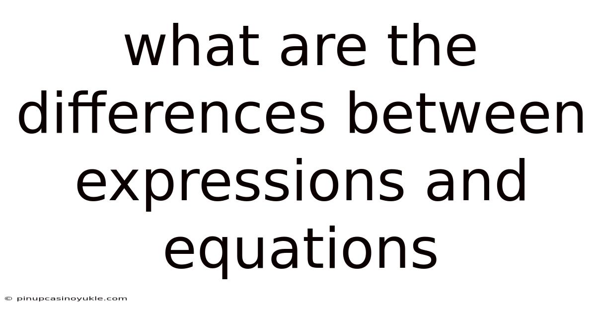 What Are The Differences Between Expressions And Equations