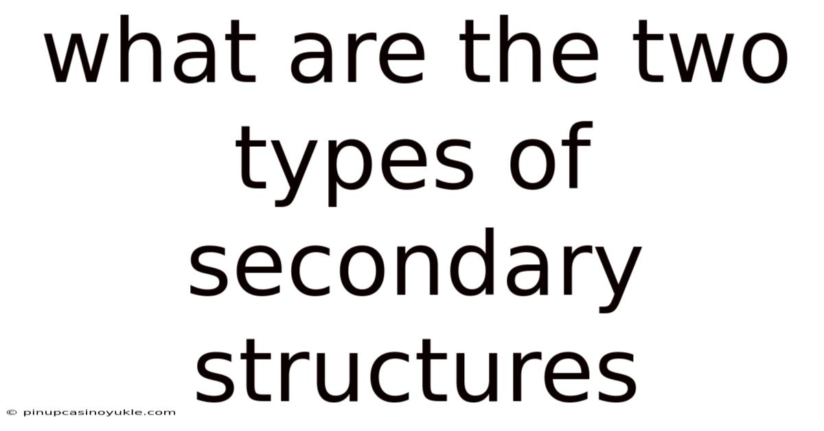 What Are The Two Types Of Secondary Structures
