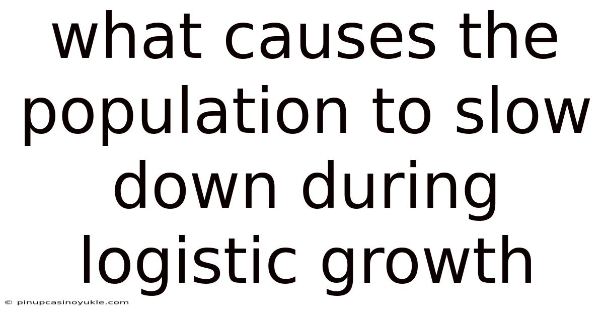 What Causes The Population To Slow Down During Logistic Growth